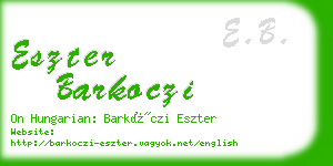 eszter barkoczi business card